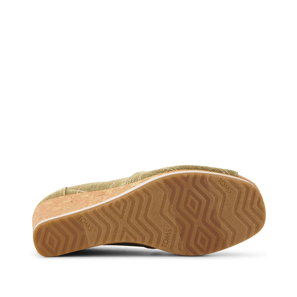 Essential Wedge - Gold Shimmer Crosshatch Bottom Sole View