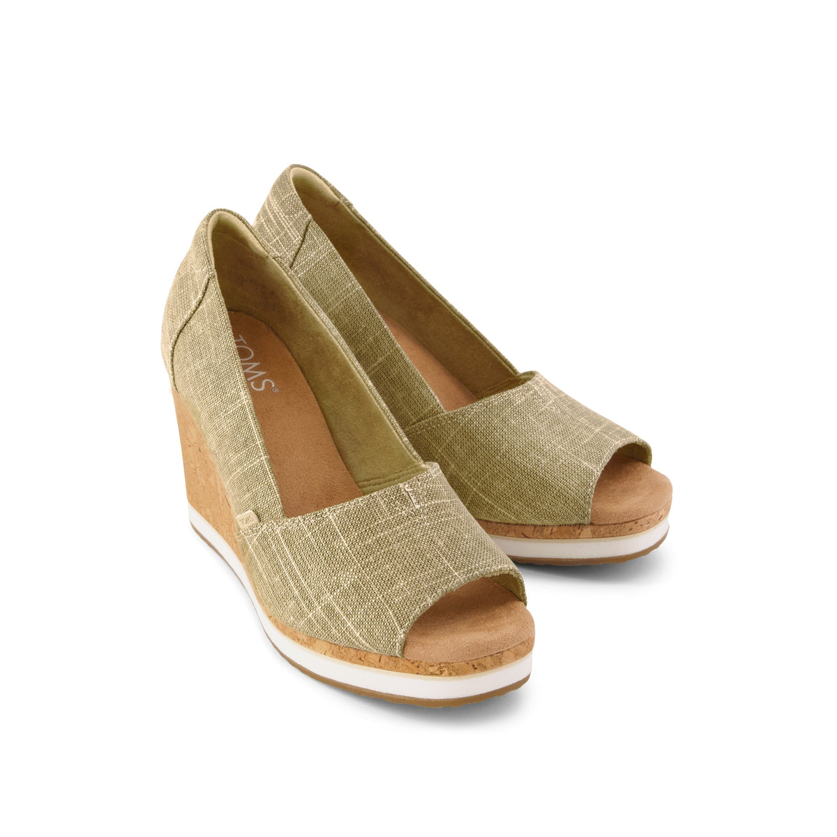 Essential Wedge - Gold Shimmer Crosshatch Front View