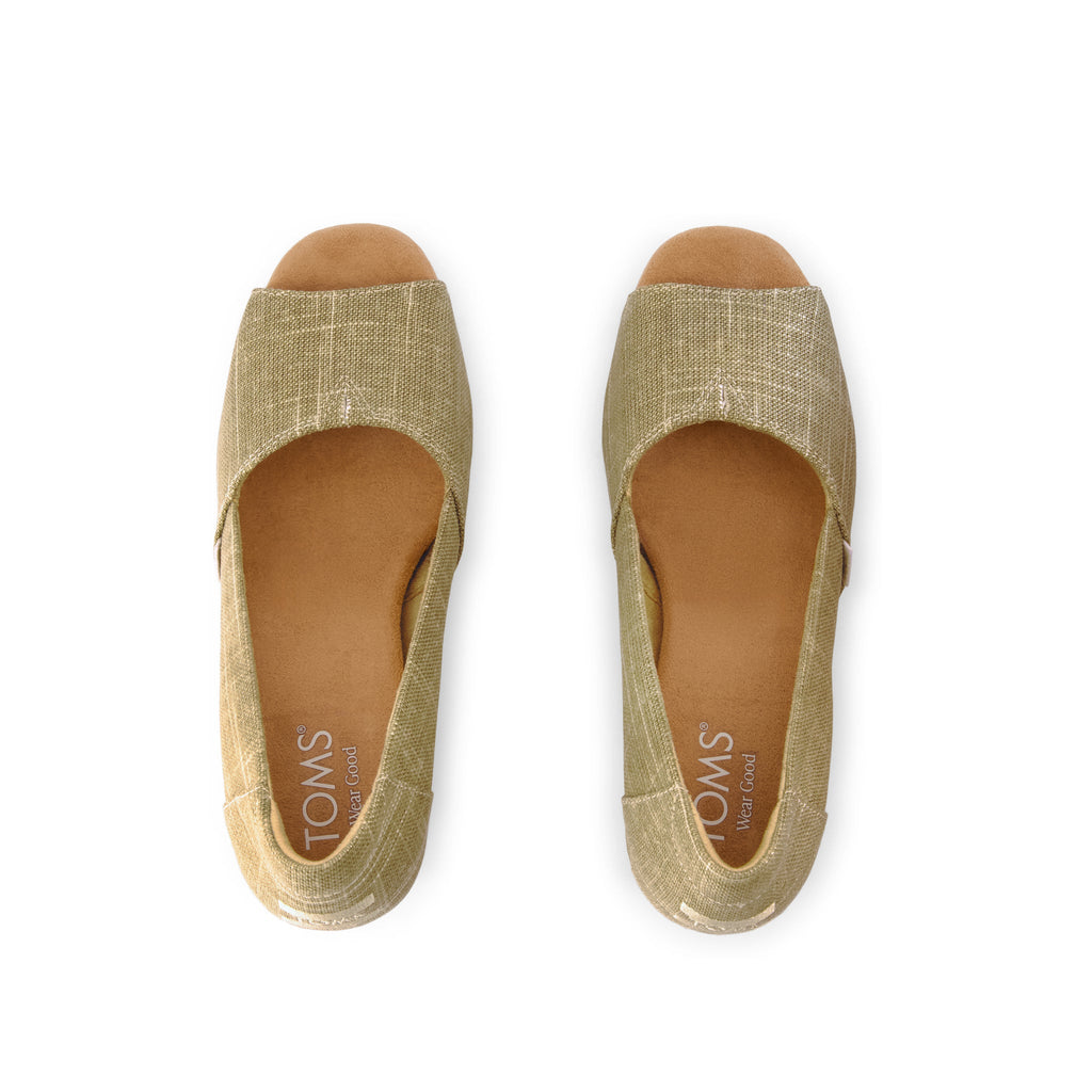 Essential Wedge - Gold Shimmer Crosshatch Top View