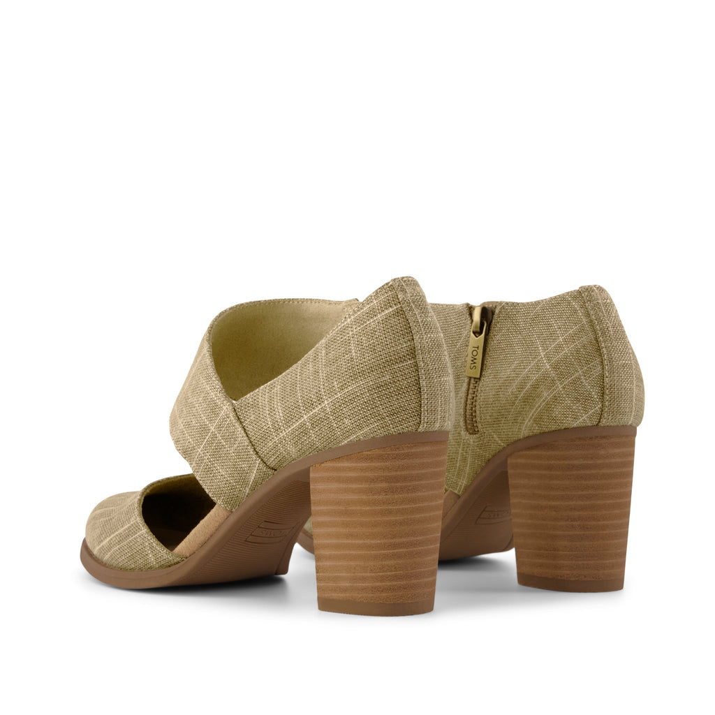 Milan Nova Heel - Gold Shimmer Crosshatch Back View