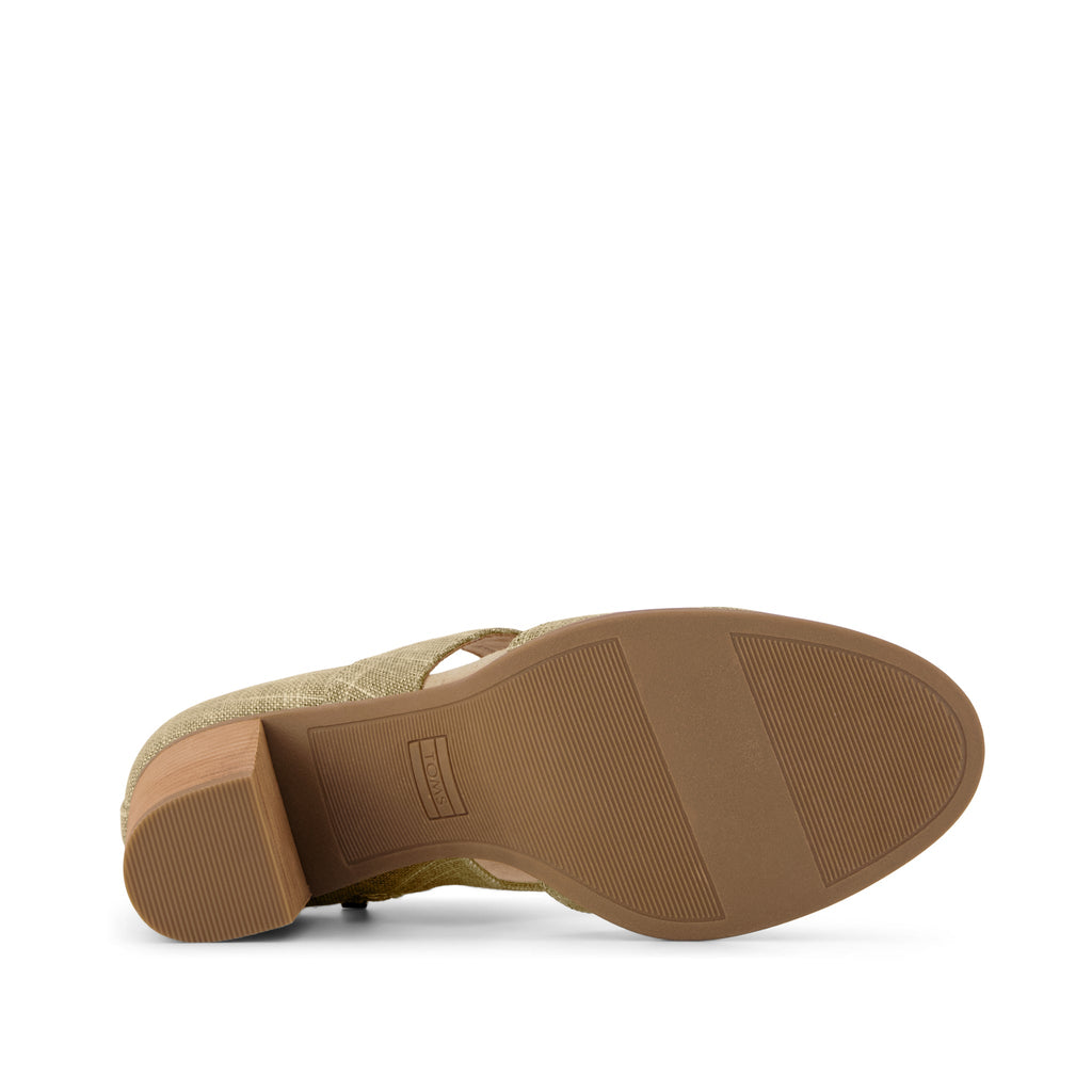 Milan Nova Heel - Gold Shimmer Crosshatch Bottom Sole View