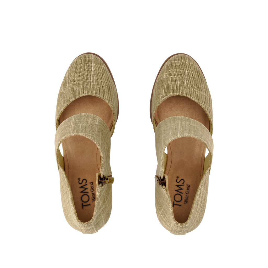 Milan Nova Heel - Gold Shimmer Crosshatch Top View