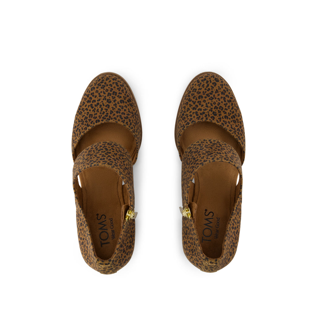 Milan Nova Heel - Toffee Leopard Print Top View