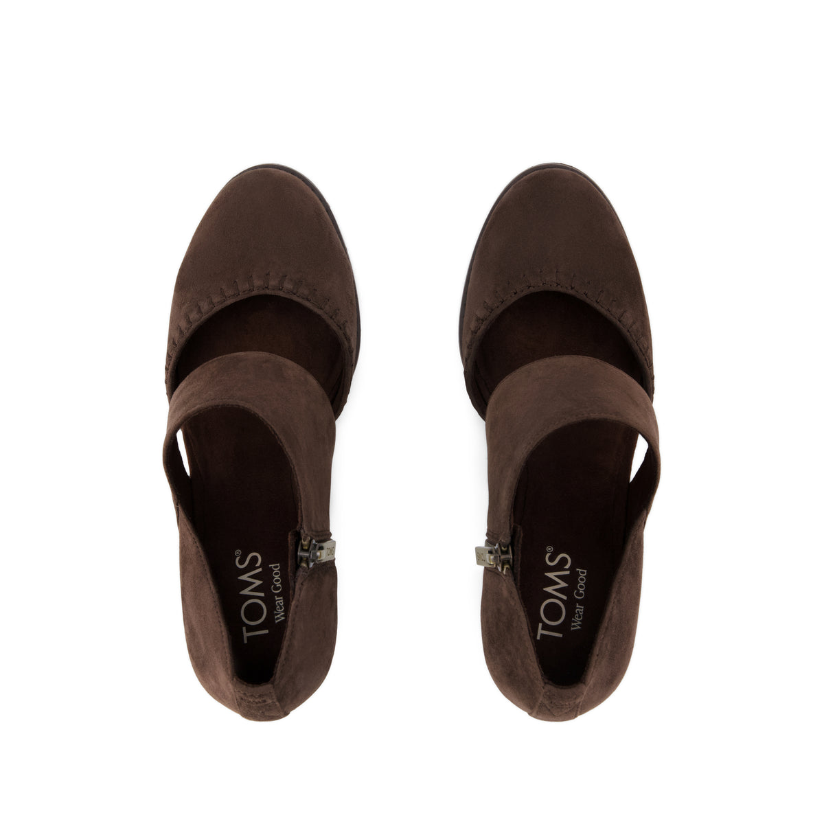 Milan Nova Heel - Chocolate Brown Kid Suede Top View