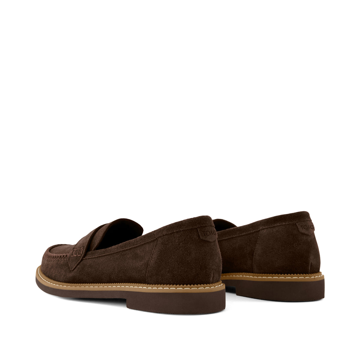 Marie Loafer - Chocolate Brown Deco Stich Suede Back View