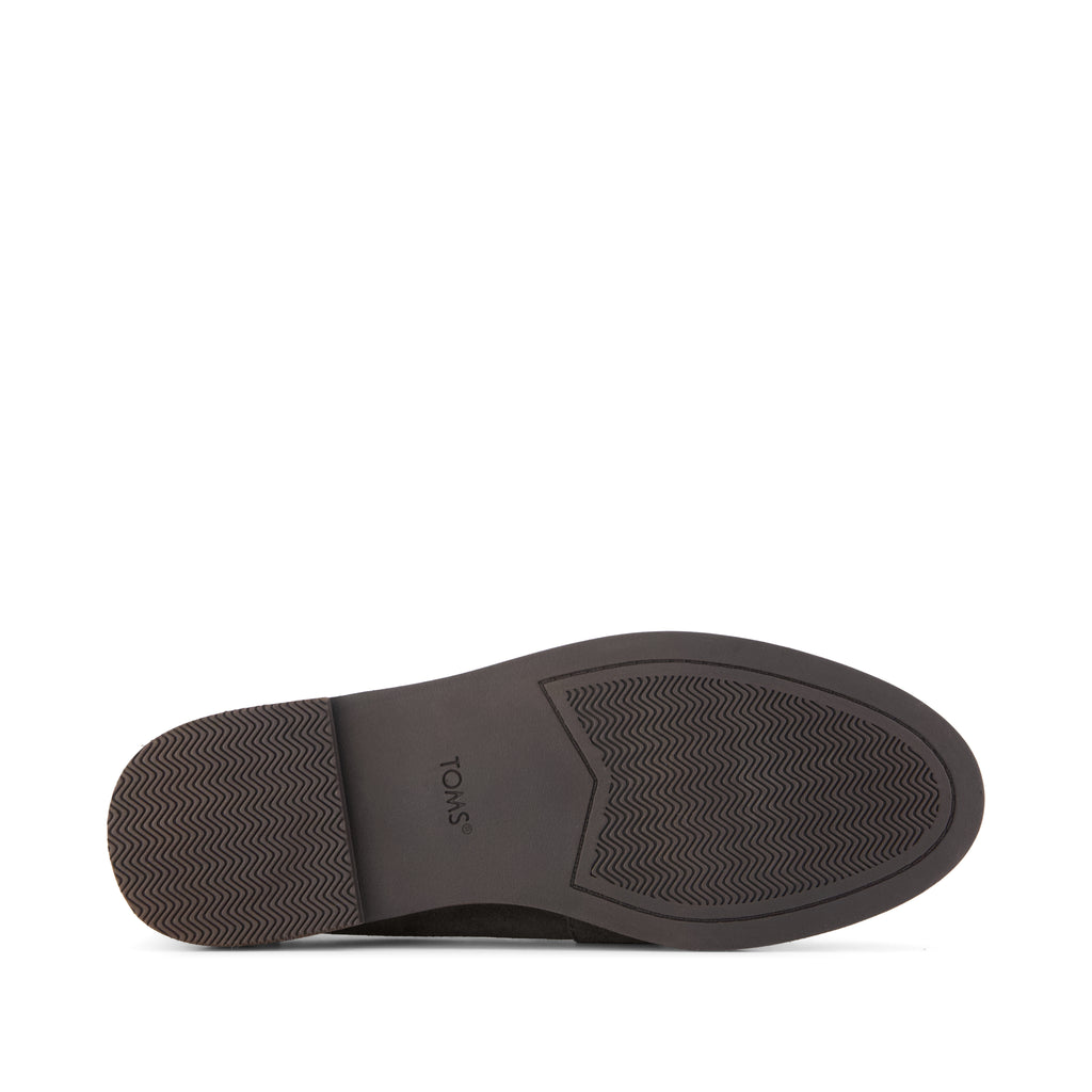 Marie Loafer - Chocolate Brown Deco Stich Suede Bottom Sole View