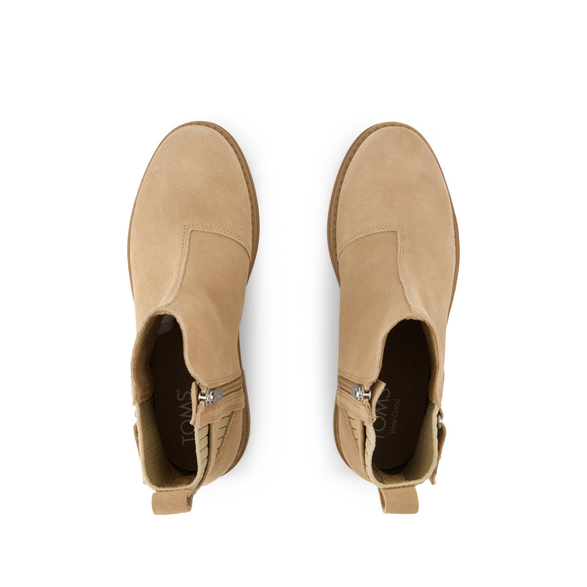 Astrid Boot - Water Repellent Taupe Suede Top View