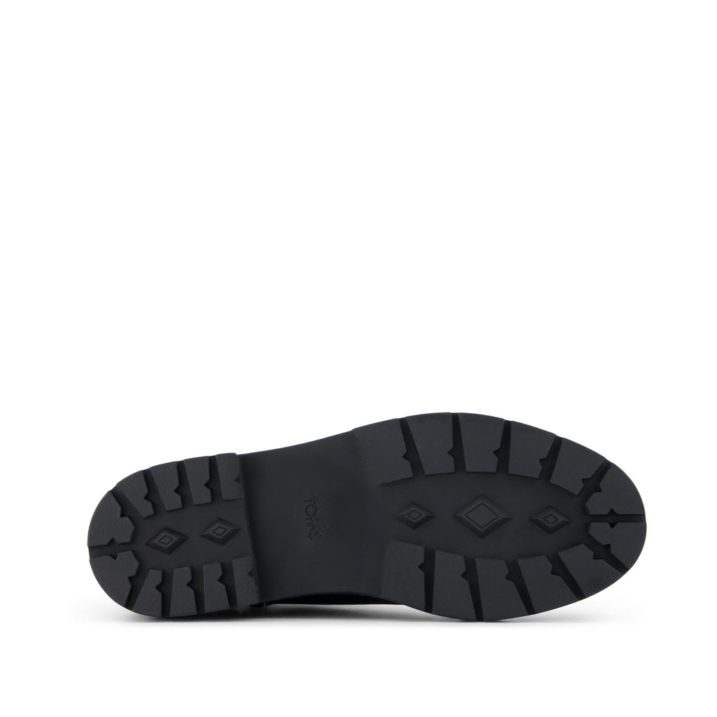 Astrid Boot - Water Repellent Black Faux Leather Bottom Sole View