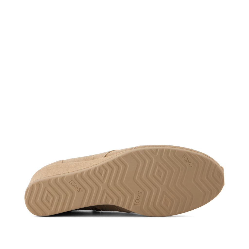 Desert Wedge Ankle Bootie - Taupe Suede Bottom Sole View