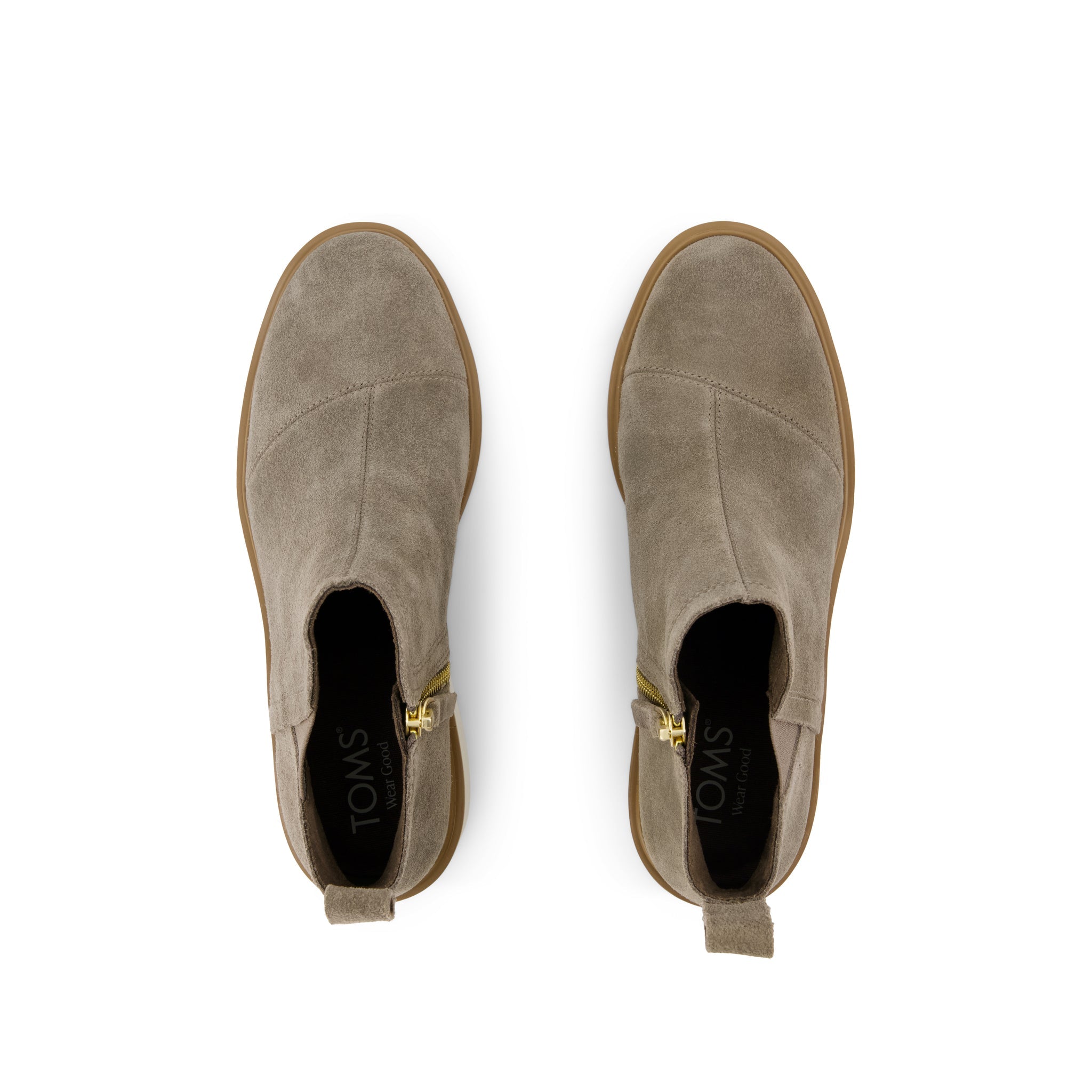 Maude Wedge Boot - Canteen Suede Top View