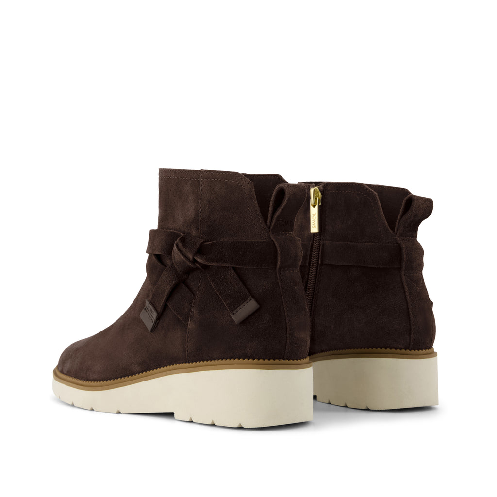 Marlow Boot - Water Repellent Chocolate Brown Suede Back View