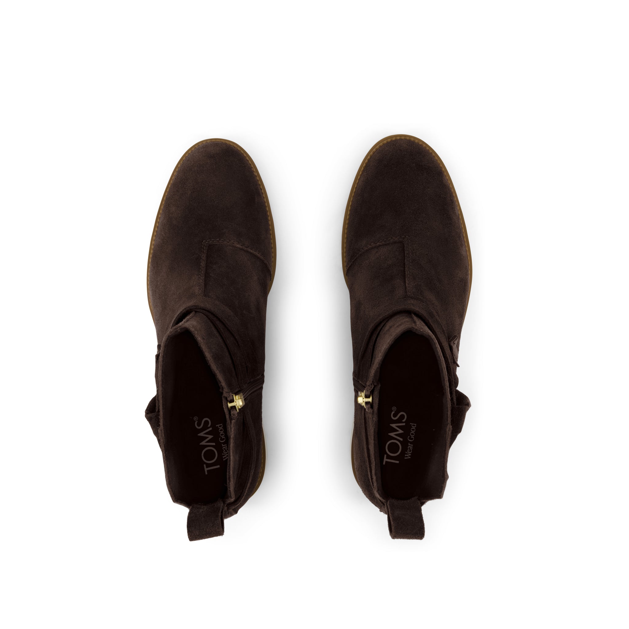Marlow Boot - Water Repellent Chocolate Brown Suede Top View