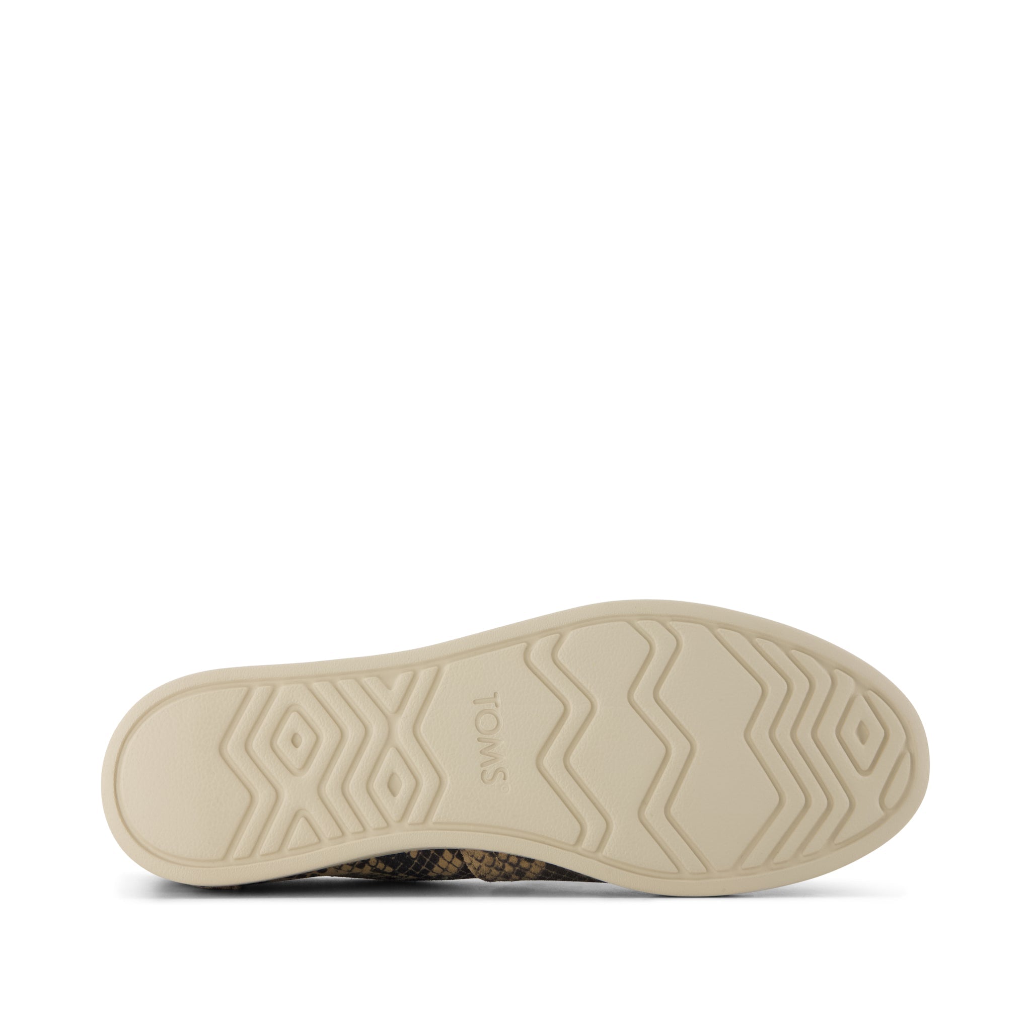 Alpargata Plus - Taupe Snake Print Suede Bottom Sole View