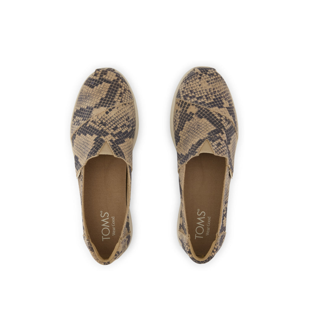 Alpargata Plus - Taupe Snake Print Suede Top View