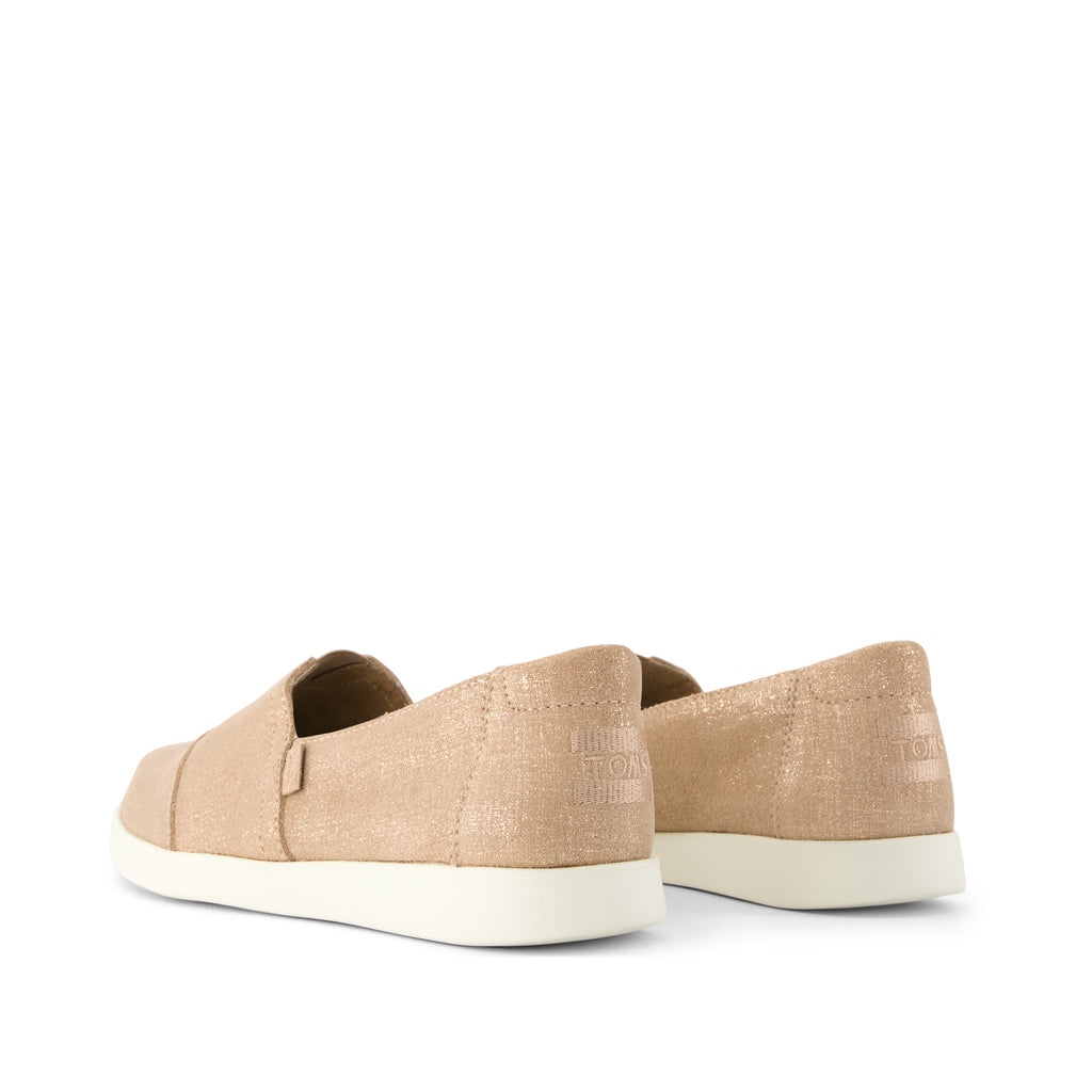 Alpargata Plus - Bronze Metallic Crosshatch Suede Back View