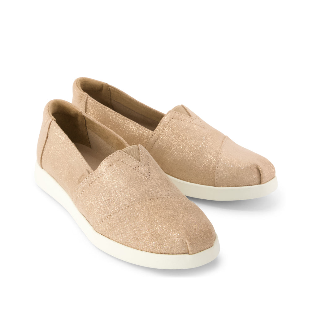 Alpargata Plus - Bronze Metallic Crosshatch Suede Front View