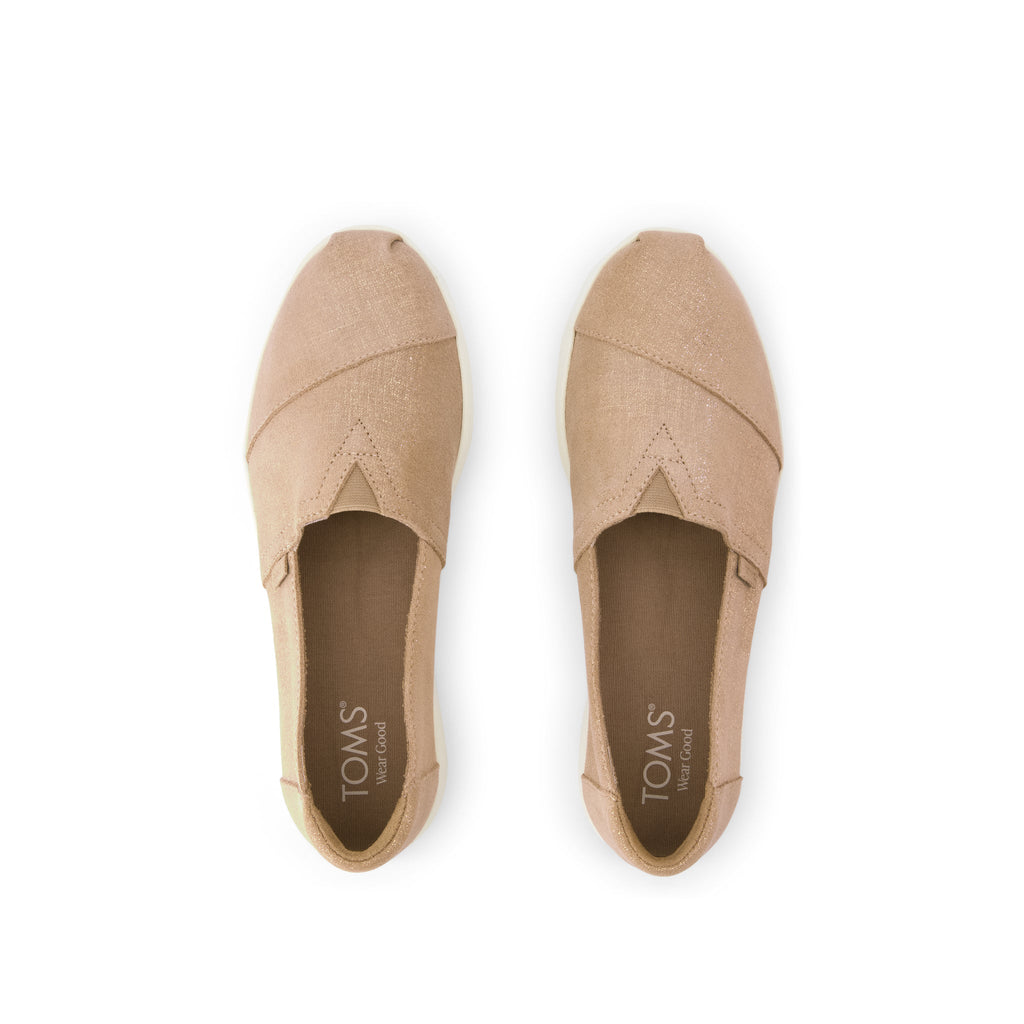 Alpargata Plus - Bronze Metallic Crosshatch Suede Top View