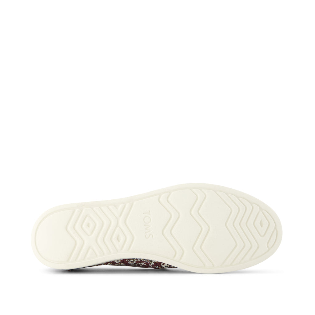 Alpargata Plus - Burgundy Floral Print Bottom Sole View