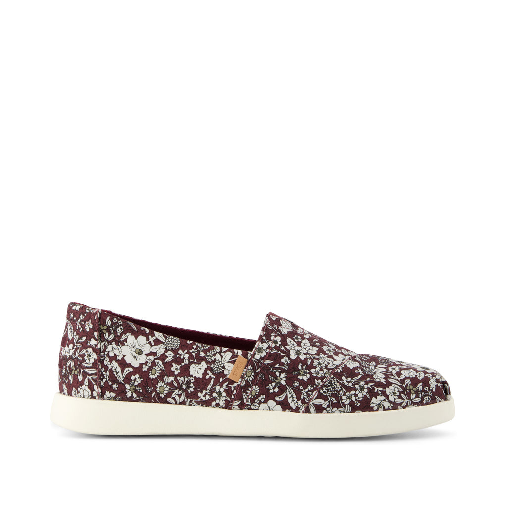 Alpargata Plus - Burgundy Floral Print Side View