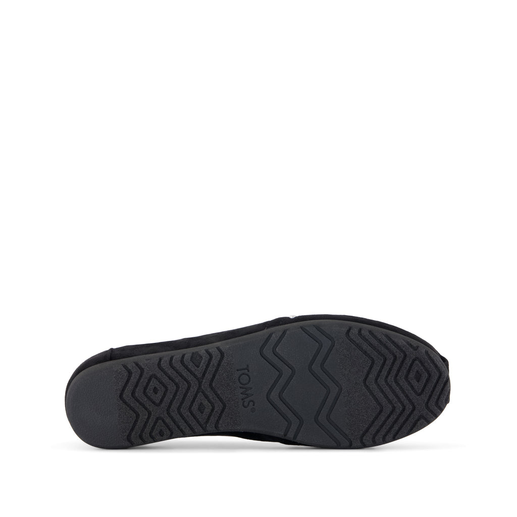 Alpargata Ballet Flat - Black Microsuede Bottom Sole View