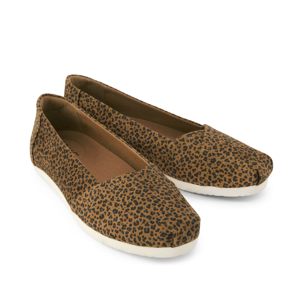 Alpargata Ballet Flat - Toffee Leopard Print Front View