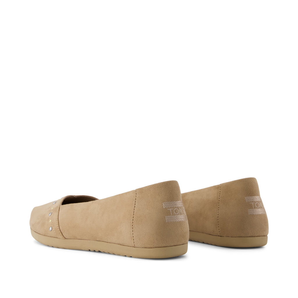 Alpargata Ballet Flat - Taupe Microsuede Back View