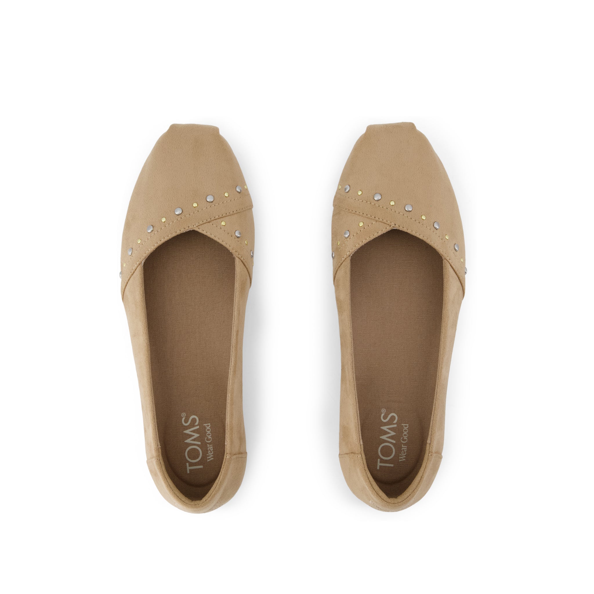 Alpargata Ballet Flat - Taupe Microsuede Top View