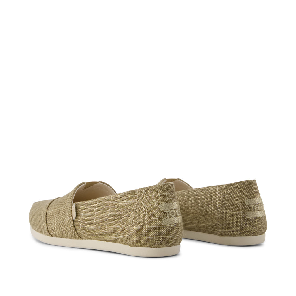 Alpargata Classic - Gold Shimmer Crosshatch Back View