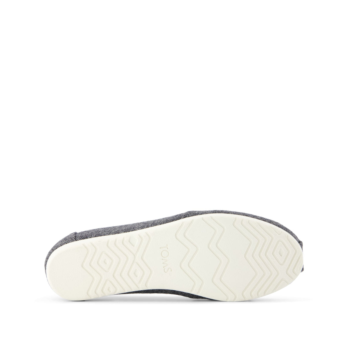 Alpargata Ballet Flat - Charcoal Heritage Herringbone w/ Faux Shearling Bottom Sole View