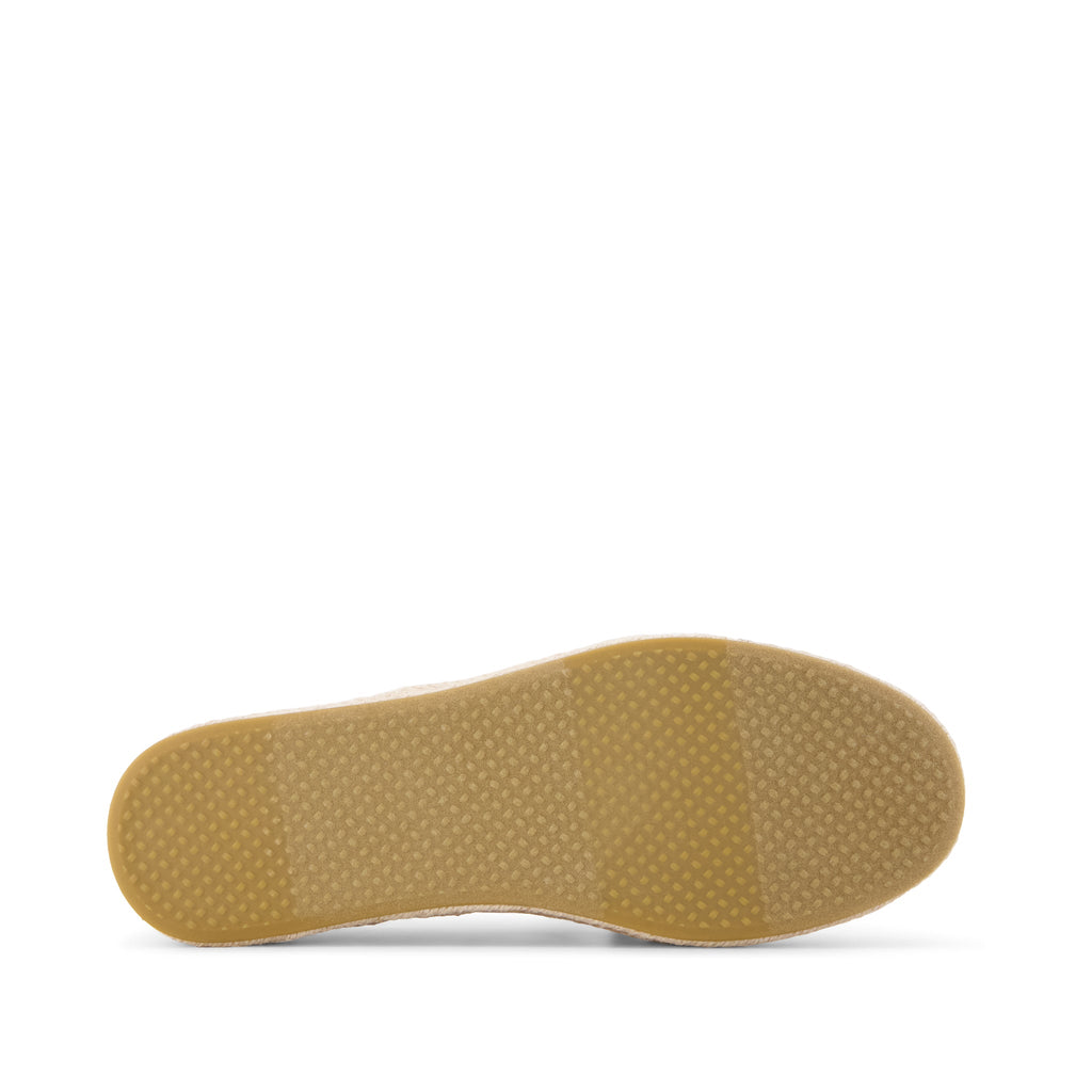 Carolina Lace-Up Espadrille - Seashell Deco Stitch Bottom Sole View