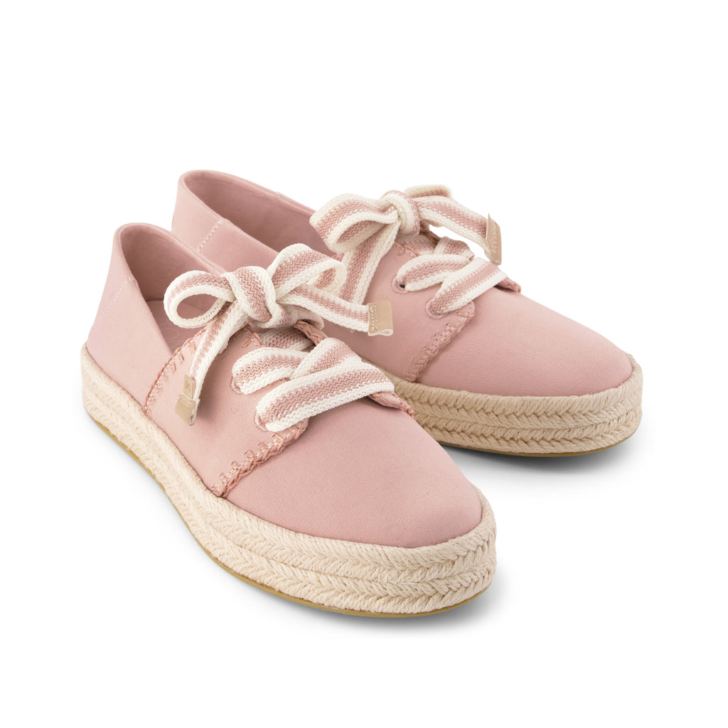 Carolina Lace-Up Espadrille - Seashell Deco Stitch Front View