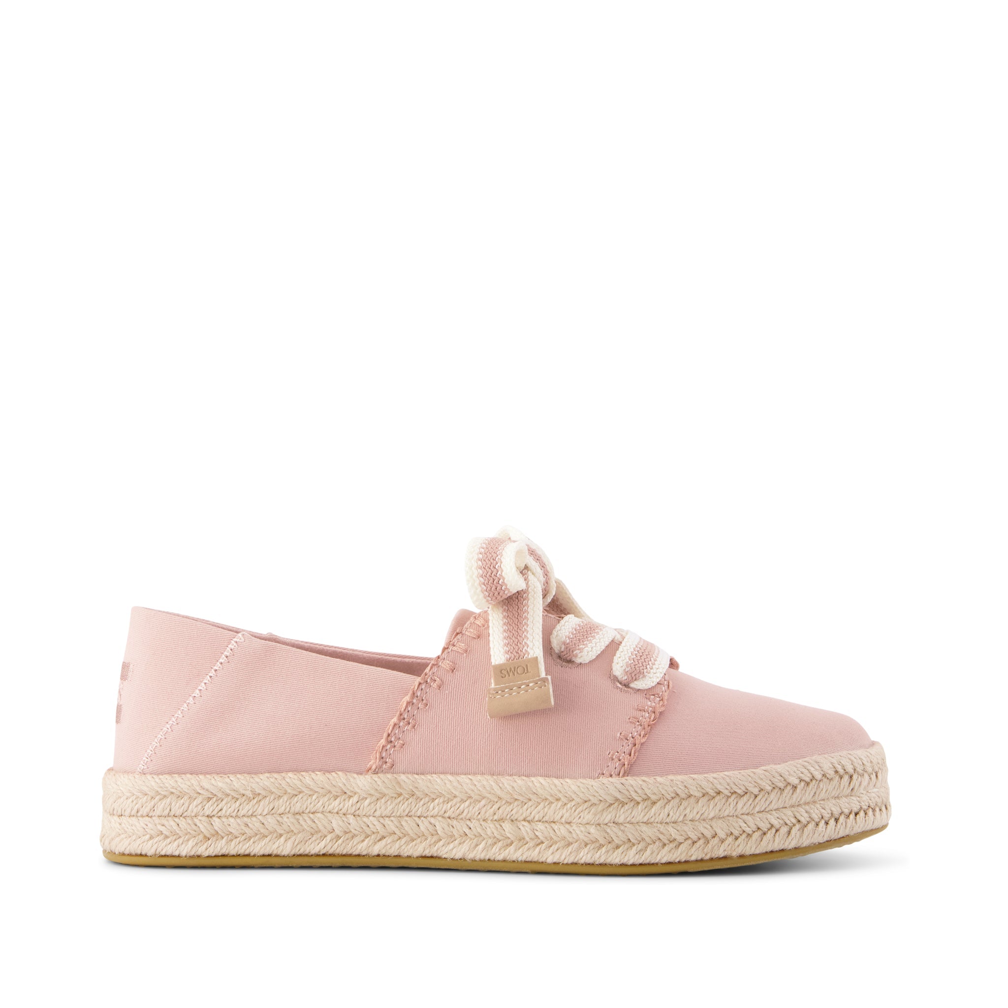 Carolina Lace-Up Espadrille - Seashell Deco Stitch Side View