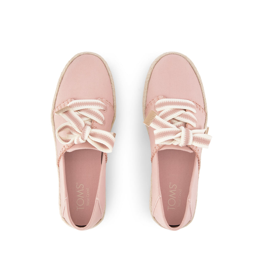 Carolina Lace-Up Espadrille - Seashell Deco Stitch Top View