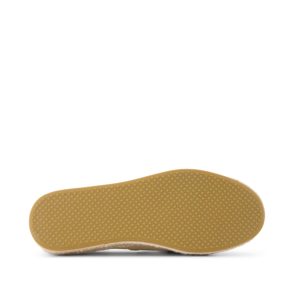 Carolina Lace-Up Espadrille - Bronze Crosshatch Suede Bottom Sole View