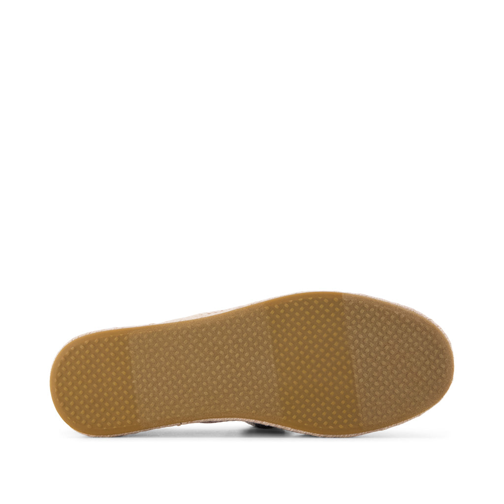 Carolina Lace-Up Espadrille - Hot Cocoa Deco Stitch Bottom Sole View