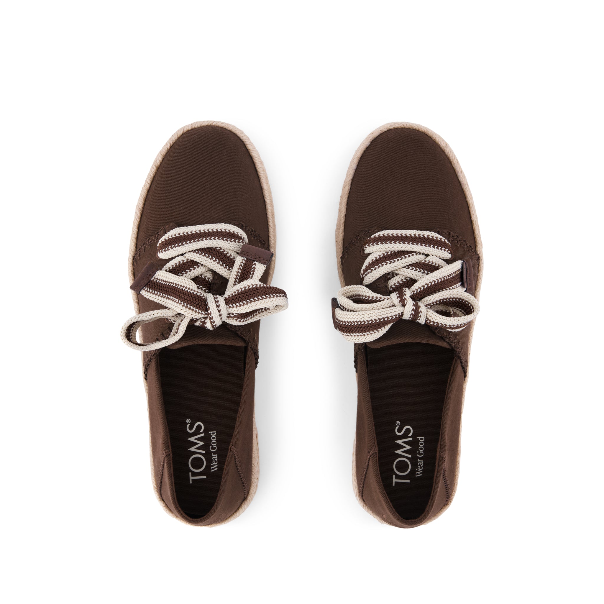Carolina Lace-Up Espadrille - Hot Cocoa Deco Stitch Top View