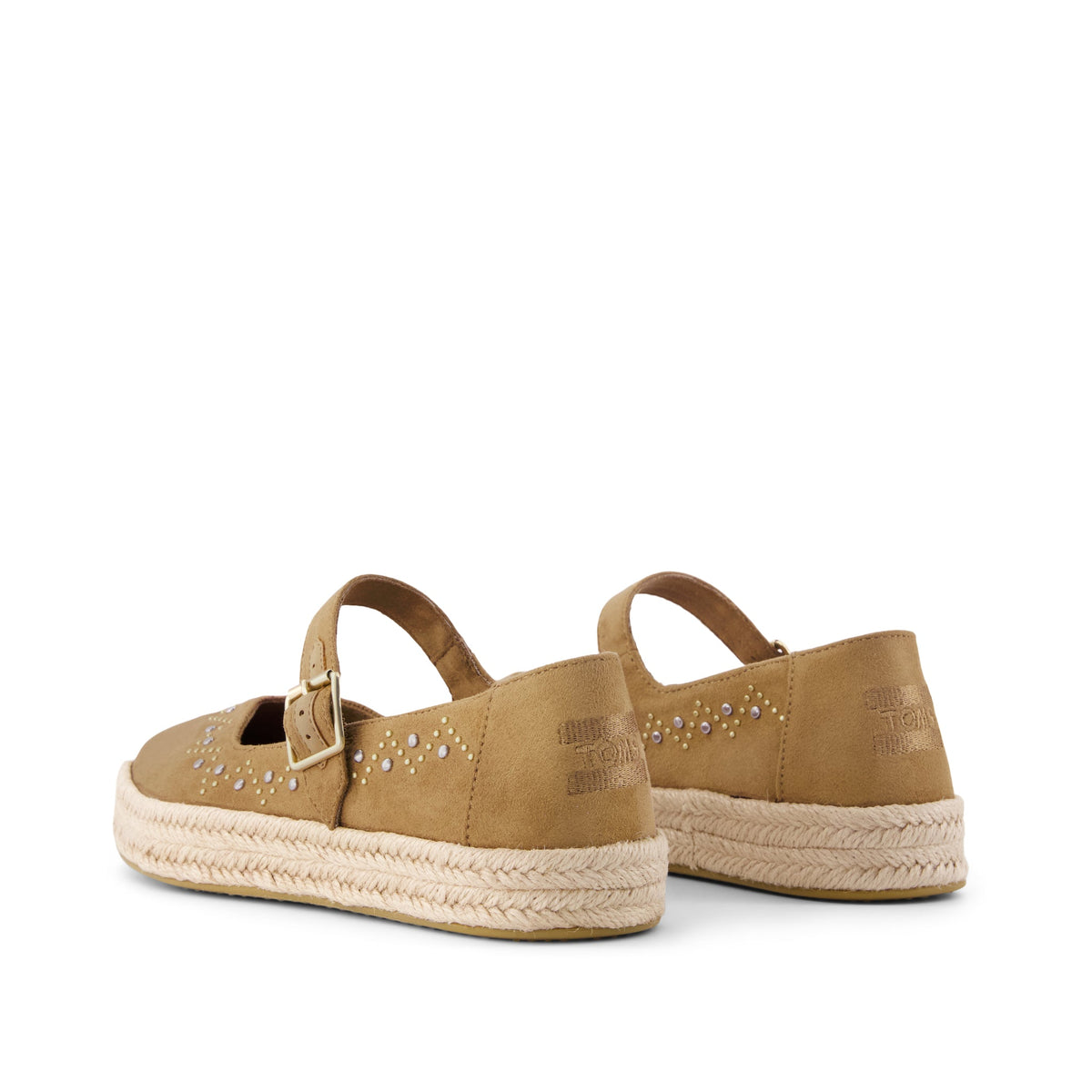 Carolina Mary Jane Espadrille - Toffee Microsuede Back View