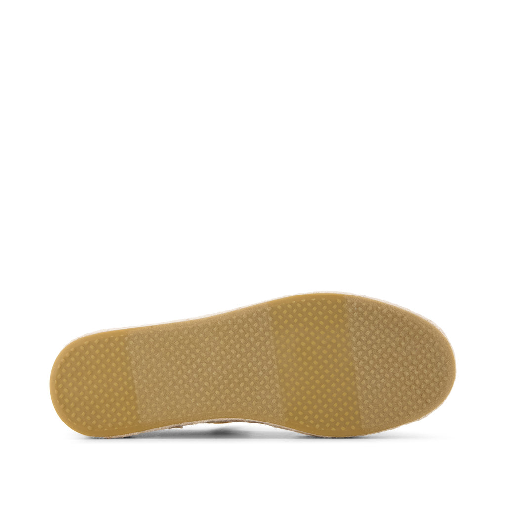 Carolina Mary Jane Espadrille - Toffee Microsuede Bottom Sole View