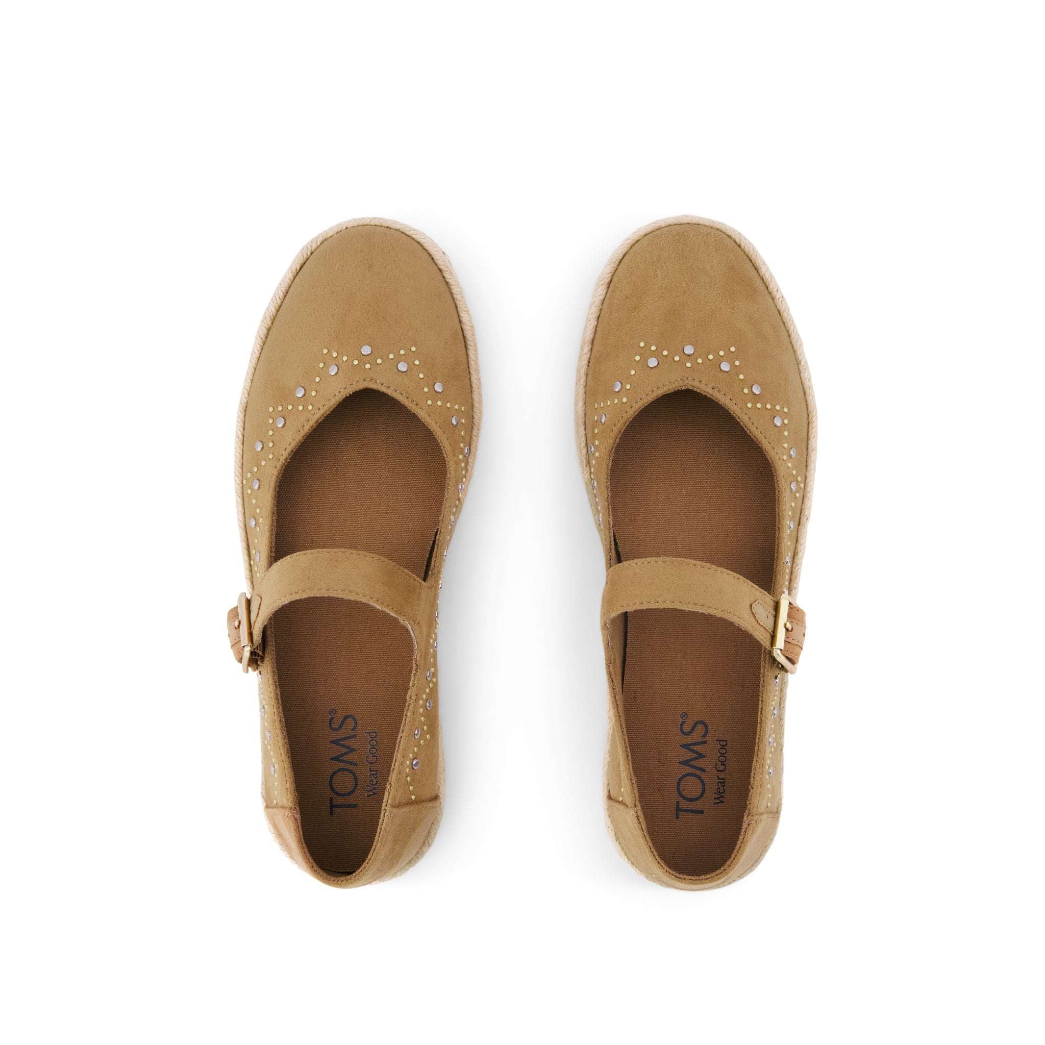 Carolina Mary Jane Espadrille - Toffee Microsuede Top View