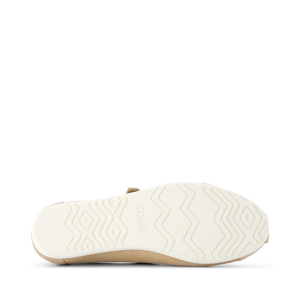 Alpargata Mary Jane - Bronze Metallic Crosshatch Suede Bottom Sole View