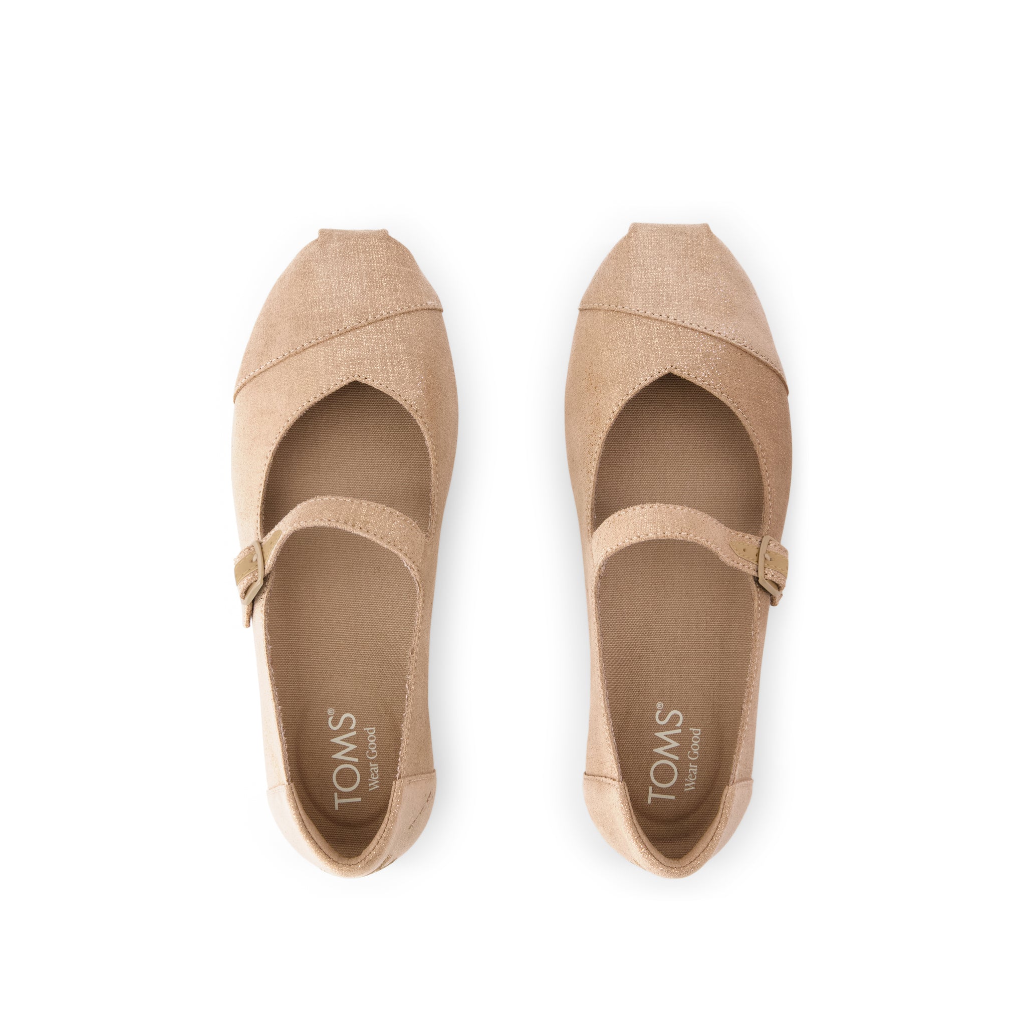 Alpargata Mary Jane - Bronze Metallic Crosshatch Suede Top View