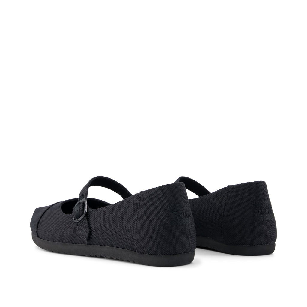 Alpargata Mary Jane - Black Canvas Back View