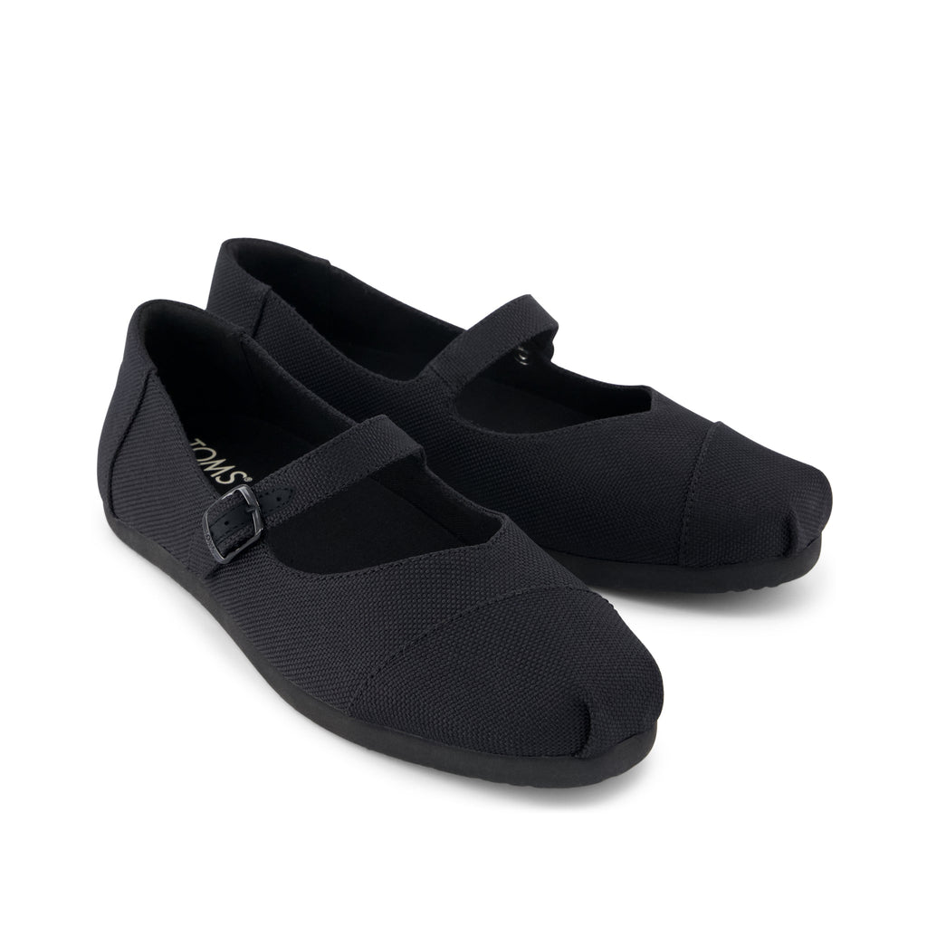 Alpargata Mary Jane - Black Canvas Front View