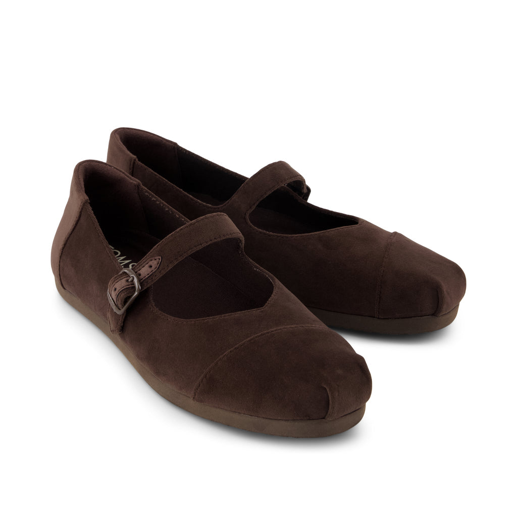 Alpargata Mary Jane - Chocolate Brown Premium Velvet Front View