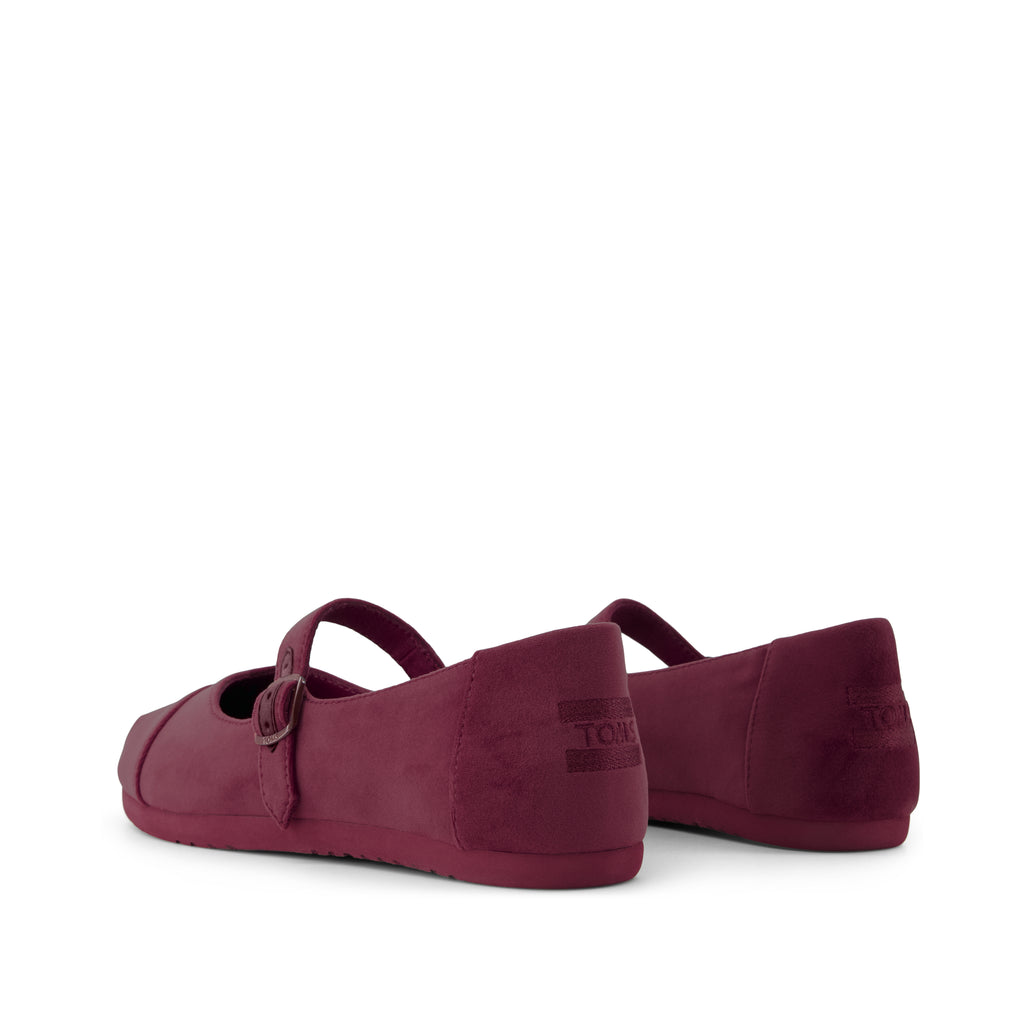 Alpargata Mary Jane - Dark Burgundy Premium Velvet Back View