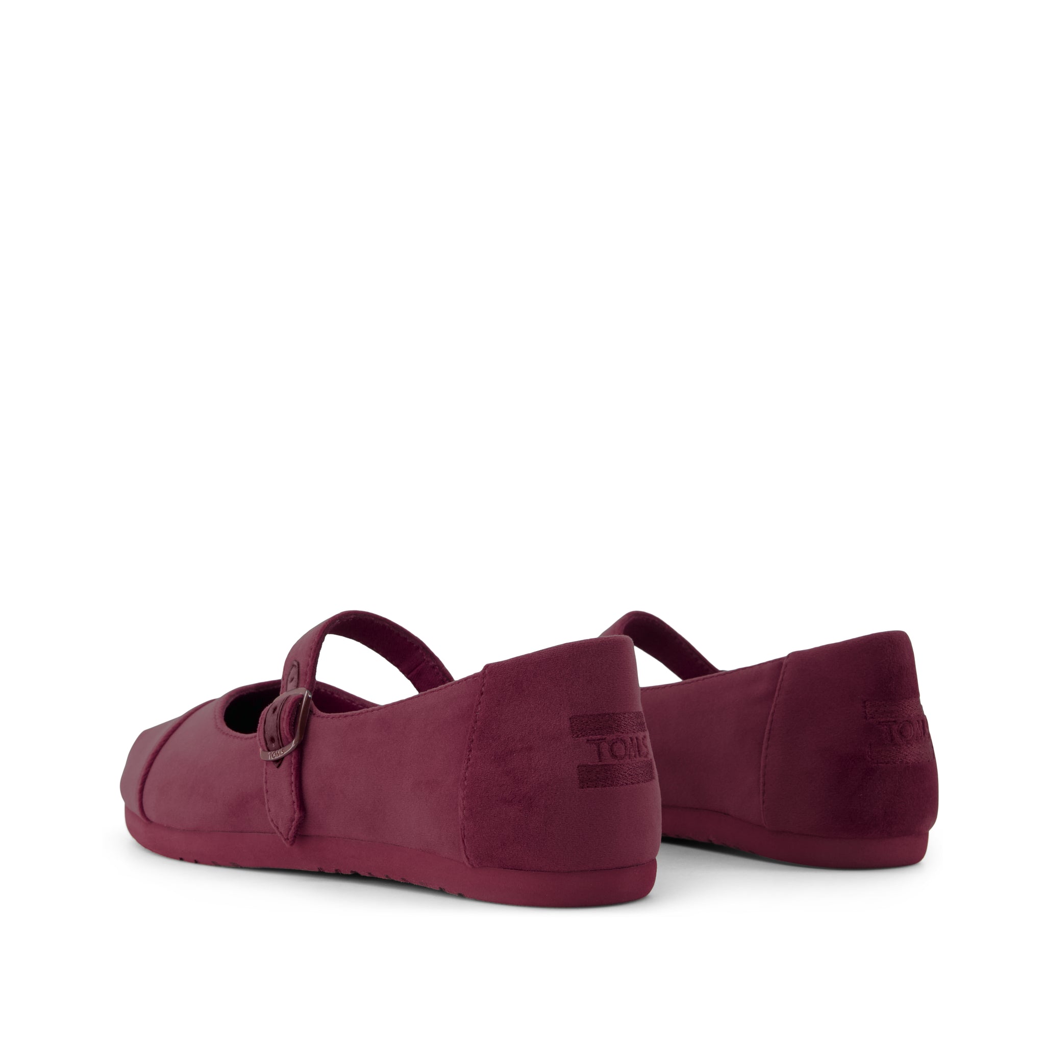 Alpargata Mary Jane - Dark Burgundy Premium Velvet Back View