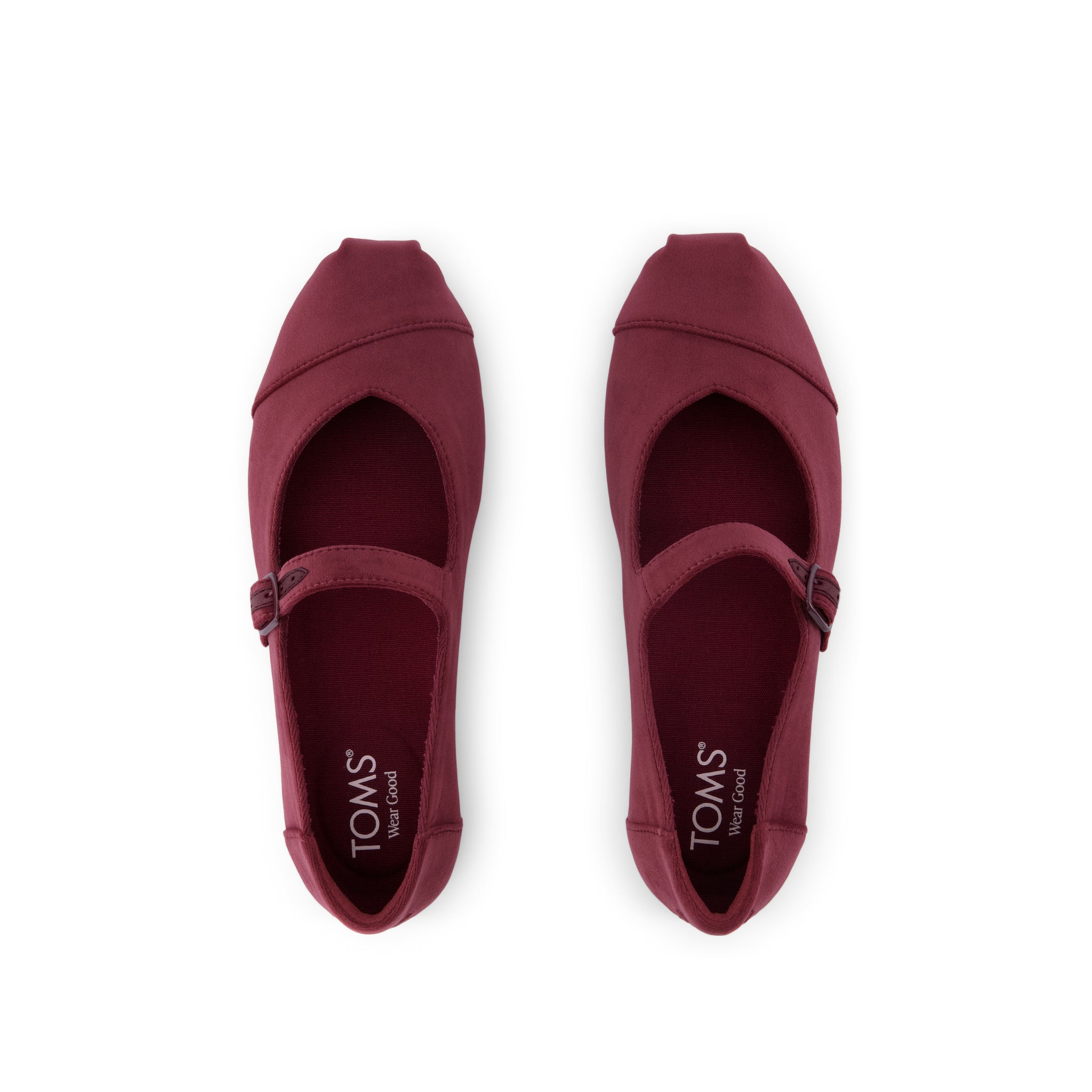 Alpargata Mary Jane - Dark Burgundy Premium Velvet Top View