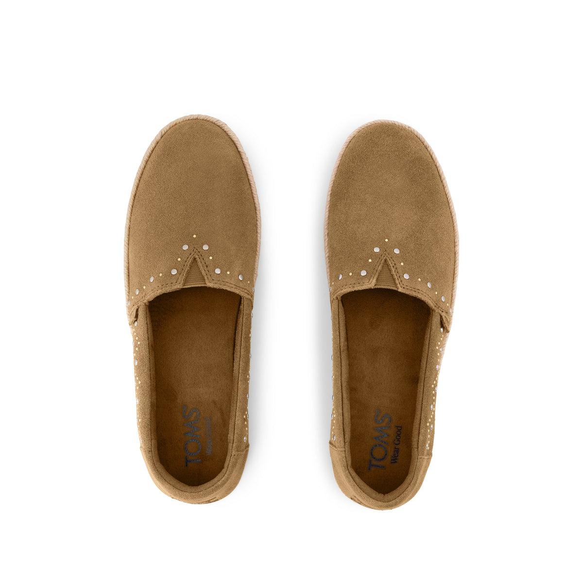 Valencia Platform Espadrille - Toffee Suede Top View