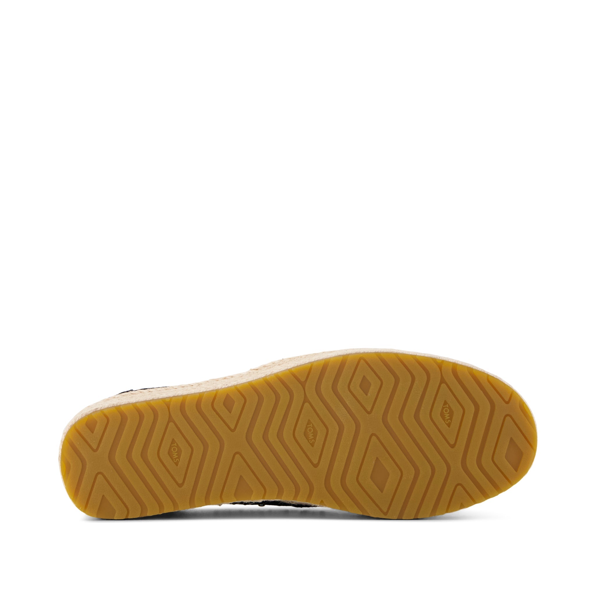 Valencia Platform Espadrille - Black Suede Bottom Sole View