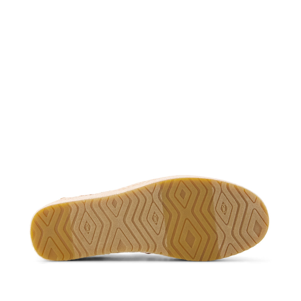 Valencia Platform Espadrille - Bronze Deco Basket Weave Bottom Sole View